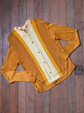 Load image into Gallery viewer, vintage 1960s yellow striped sweater shirt jac