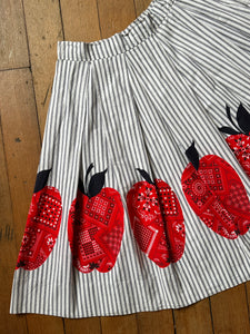 vintage 1950s 60s bandana print skirt {s/m}