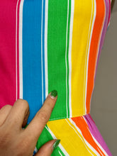Load image into Gallery viewer, vintage 1970s rainbow sun dress {xs}