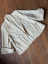 Load image into Gallery viewer, vintage 1950s cream cropped swing coat {up to XL}