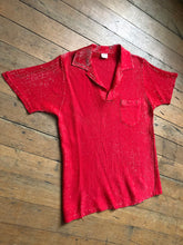 Load image into Gallery viewer, vintage 1950s red lurex shimmer shirt