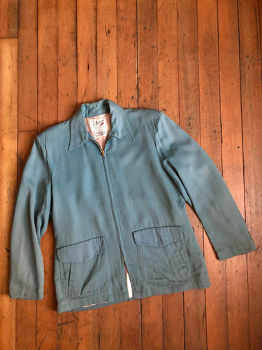 vintage 1940s 50s rayon leisure jacket