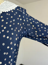 Load image into Gallery viewer, vintage 1930s navy rayon dress {m}