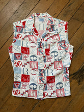 Load image into Gallery viewer, vintage 1950s alphabet shirt {xs}