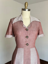 Load image into Gallery viewer, vintage 1940s two tone dress {L}