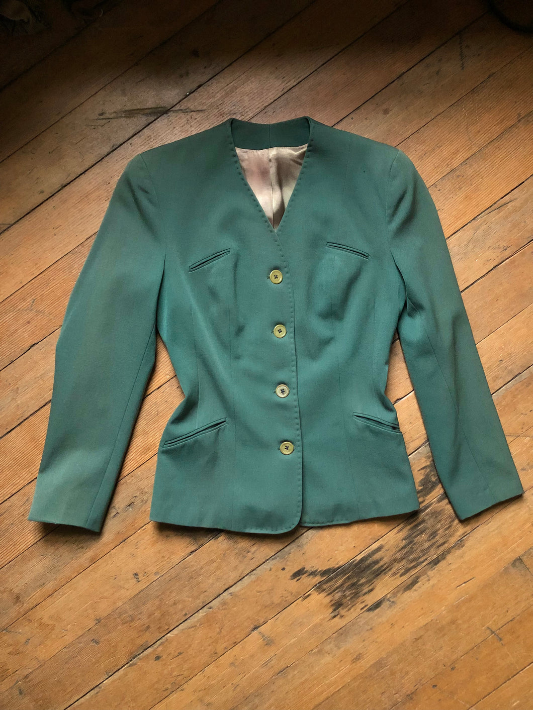 vintage 1940s collarless jacket {s}