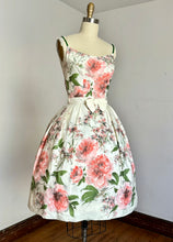 Load image into Gallery viewer, vintage 1950s floral party dress {xxs}