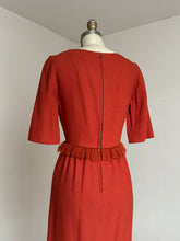Load image into Gallery viewer, vintage 1960s orange wool dress {xs}