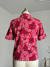 Load image into Gallery viewer, vintage 1950s bandana print blouse {L}