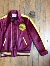 Load image into Gallery viewer, vintage 1940s two tone Hockey letterman satin jacket