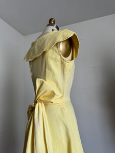 vintage 1940s yellow maxi dress {s}