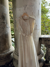 Load image into Gallery viewer, antique Edwardian silk white gown {xs}