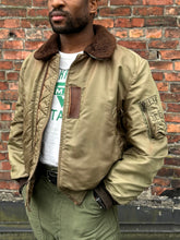 Load image into Gallery viewer, vintage 1950s nylon B-15 flight jacket bomber