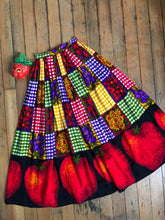 Load image into Gallery viewer, vintage 1970s strawberry skirt {xxs}