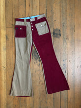 Load image into Gallery viewer, vintage 1960s 70s color block flared pants