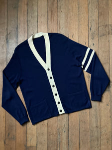 vintage 1950s navy letterman sweater