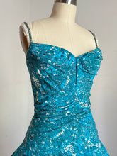 Load image into Gallery viewer, vintage 1950s novelty women print sun dress {s}