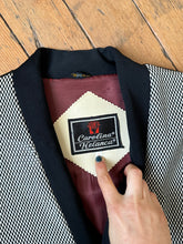 Load image into Gallery viewer, vintage 1960s black and white leisure jacket