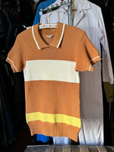 Load image into Gallery viewer, vintage 1940s 50s cable knit polo t shirt
