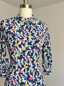 vintage 1930s abstract rayon dress {xs}