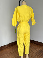 Load image into Gallery viewer, NOS vintage 1980s yellow jumpsuit {xs-m}