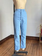 Load image into Gallery viewer, vintage 1960s high waisted Misses Wranglers jeans 29/30”W