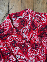 Load image into Gallery viewer, vintage 1950s bandana print blouse {L}