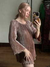 Load image into Gallery viewer, vintage 1960s metallic mini tunic {xs/s}