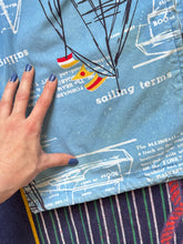 Load image into Gallery viewer, vintage 1960s nautical sail boat jacket with hood {XL}