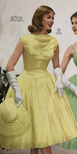 Load image into Gallery viewer, vintage 1960s yellow chiffon party dress {s}