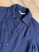 Load image into Gallery viewer, vintage 1950s navy wool casual jacket