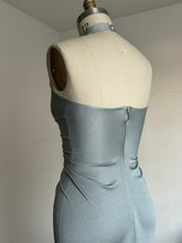 Load image into Gallery viewer, vintage 1970s jersey knit halter dress {xs-m}