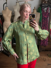 Load image into Gallery viewer, vintage 1960s green brocade jacket {m}