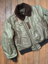 Load image into Gallery viewer, vintage 1950s nylon B-15 flight jacket bomber