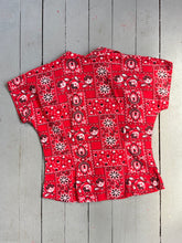 Load image into Gallery viewer, vintage 1950s 60s bandana top {s/m}