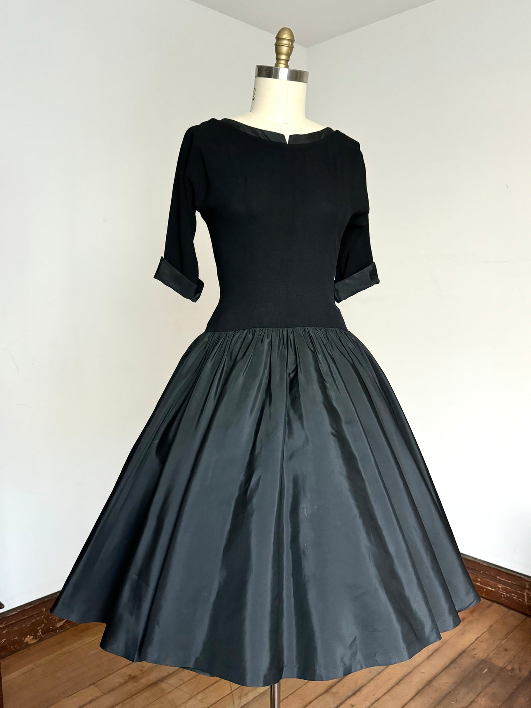 vintage 1950s black party dress {m}