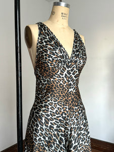 vintage 1970s Vanity Fair leopard jumpsuit {xs/s}