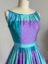 Load image into Gallery viewer, vintage 1950s polka dot sun dress {xxs}