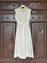 Load image into Gallery viewer, antique Edwardian silk white gown {xs}