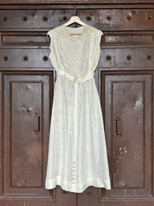 antique Edwardian silk white gown {xs}