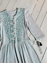 Load image into Gallery viewer, vintage 1930s 40s trapunto rayon dress {xs}