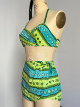 Load image into Gallery viewer, vintage 1950s green cotton bikini {s-m}