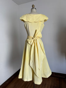 vintage 1940s yellow maxi dress {s}