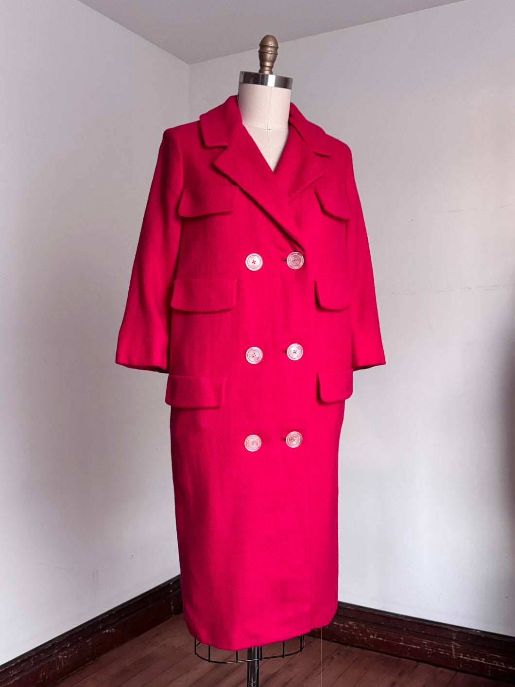 vintage 1950s Dan Millstein pink coat {m}