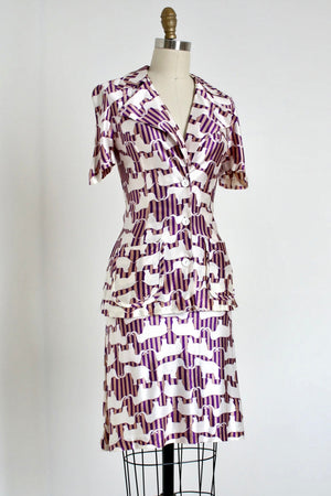 vintage 1970s Elephant skirt set