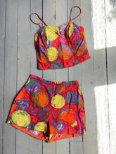 Load image into Gallery viewer, vintage 1950s 60s novelty top &amp; shorts set {s}