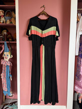 Load image into Gallery viewer, vintage 1940s rayon jersey color block dressing gown {1X}
