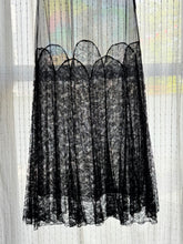 Load image into Gallery viewer, vintage 1930s black sheer silk lace dress {xs/s}