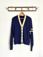 Load image into Gallery viewer, vintage 1950s navy letterman sweater