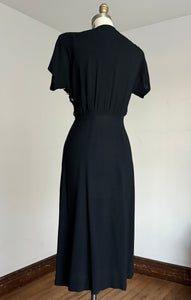 vintage 1940s studded rayon dress {xs}